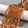 Transparent Electroplate Glass Beads Strands LS-EGLA-A039-T4mm-B28-4