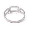 Non-Tarnish 304 Stainless Steel Triple Rectangle Hollow Finger Ring for Women RJEW-B035-02P-3