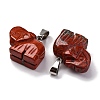 Natural Red Jasper Pendants G-B127-05P-07-3