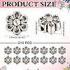 6 Starnds Tibetan Style Flower Alloy Bead Strands TIBEB-ME0001-12-NR-2
