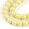 Baking Painted Pearlized Glass Pearl Bead Strands HY-N002-4mm-B03-4