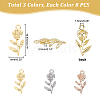 DICOSMETIC 24Pcs 3 Colors Brass Pendants FIND-DC0002-13-2