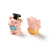 6Pcs Resin Pig Display Decoration AJEW-S037-01-2