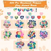 250Pcs 10 Style Handmade Polymer Clay Beads CLAY-SZ0001-53-2