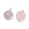 Natural Rose Quartz Pendants G-L512-J01-2