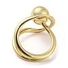 Round Ball Rack Plating Brass Wire Wrap Finger Rings RJEW-Q786-01G-3