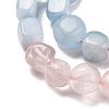 Natural Aquamarine & Rose Quartz Beads Strands G-L610-B04-B01-4