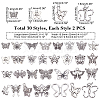 60pcs 30 Style Zinc Alloy Pendants Set PALLOY-PH0002-07-5