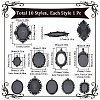 10Pcs 10 Styles Oval Alloy Pendants Cabochon Settings FIND-SC0009-96-2