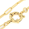 304 Stainless Steel Paperclip Chain Bracelets for Women BJEW-Q344-03G-2