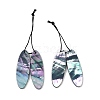 2Pcs Natural Black Lip Shell Pendants FIND-Z079-01A-1