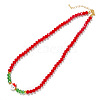 Christmas Glass Seed Beaded Necklaces SI5243-2-1