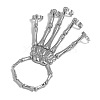 Punk Style Alloy Skeleton Hand Ring Bracelets with Finger Nails Tip Claw WG3AE99-03-1