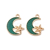 Alloy Enamel Pendants ENAM-S121-061F-G-3