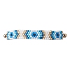 Adjustable Glass Seed Beads Eye Braided Bead Bracelets BJEW-MZ00092-3