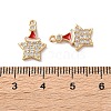 Brass Micro Pave Cubic Zirconia Pendants X1-KK-D420-01G-05-3