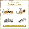   80Pcs 2 Colors Tibetan Style Alloy Chandelier Component Links FIND-PH0018-72-2