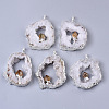 Natural Druzy Agate Big Pendants G-R458-05C-1