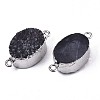 Natural Druzy Agate Links Connectors G-S359-083A-2