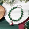 Christmas Theme Imitation Pearl Acrylic Bracelets for Women Girl BJEW-JB11173-2