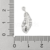 Brass Micro Pave Clear Cubic Zirconia Pendants KK-U015-12P-3