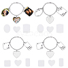 4Pcs 2 Styles DIY Blank Heat Transfer 304 Stainless Steel Curb Chains Bracelets Making Kits BJEW-PH01874-1