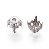Square Brass Sew on Prong Settings KK-O084-05-6x6mm-2