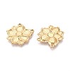 304 Stainless Steel Flower Pendants STAS-T067-29G-2