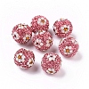 Polymer Clay Rhinestone Beads RB-L029-03K-1