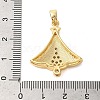 Christmas Theme Rack Plating Brass Cubic Zirconia Pendants KK-K385-119G-02-3