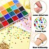 3600Pcs 24 Colors Transparent Glass Beads Strands EGLA-YW0003-13-4