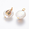 Natural Cultured Freshwater Pearl Pendants PEAR-L027-04B-2