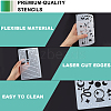 24 Sheets Plastic Drawing Stencil Sets AJEW-WH20004-03A-6