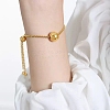 304 Stainless Steel Round Ball Charm Box Chain Slider Bracekets for Women MP4435-4-2
