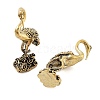 Brass Crane Figurines Statues for Home Desktop Feng Shui Ornament DJEW-Z008-03AB-2