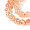 Anti-Tarnish Electroplate Glass Beads Strands GLAA-N064-8mm-05-4