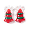 Christmas Decorations Theme Opaque Resin Decoden Cabochons RESI-Z026-01G-1