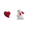 Rabbit with Heart Alloy Enamel Stud Earrings FS-WG4A98E-01-5