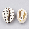 Printed Cowrie Shell Beads X-SHEL-S274-02F-2