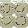 4 Sets 2 Colors Stainless Steel Silicone Bayonet Clasps STAS-AR0002-63-3