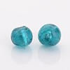 Handmade Silver Foil Glass Beads X-FOIL-R054-17-2