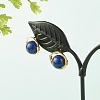 Mixed Gemstone Round Beads Stud Earrings for Girl Women EJEW-JE04666-5