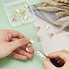 GOMAKERER 12Pcs Cloud Shape Brass Stud Earring Findings KK-GO0001-65-3