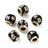 Golden Plated Alloy Enamel European Beads FIND-E046-04G-1