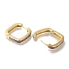 Rack Plating Square Brass Hoop Earrings EJEW-H016-15G-3