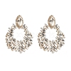 Alloy Rhinestone Stud Earring PW-WGF407E-04-1