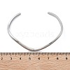 304 Stainless Steel Cuff Bangles for Women BJEW-B108-11P-5