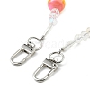 Glass & Stripe Resin Bead Decorative Purse Chains AJEW-BA00115-5