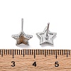 Brass Stud Earrings EJEW-D288-09P-3