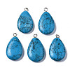 Synthetic Turquoise Pendants G-S356-14B-1